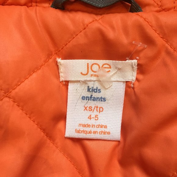 Joe Fresh grey puffer vest with hood - size 4/5T - Picture 5 of 5